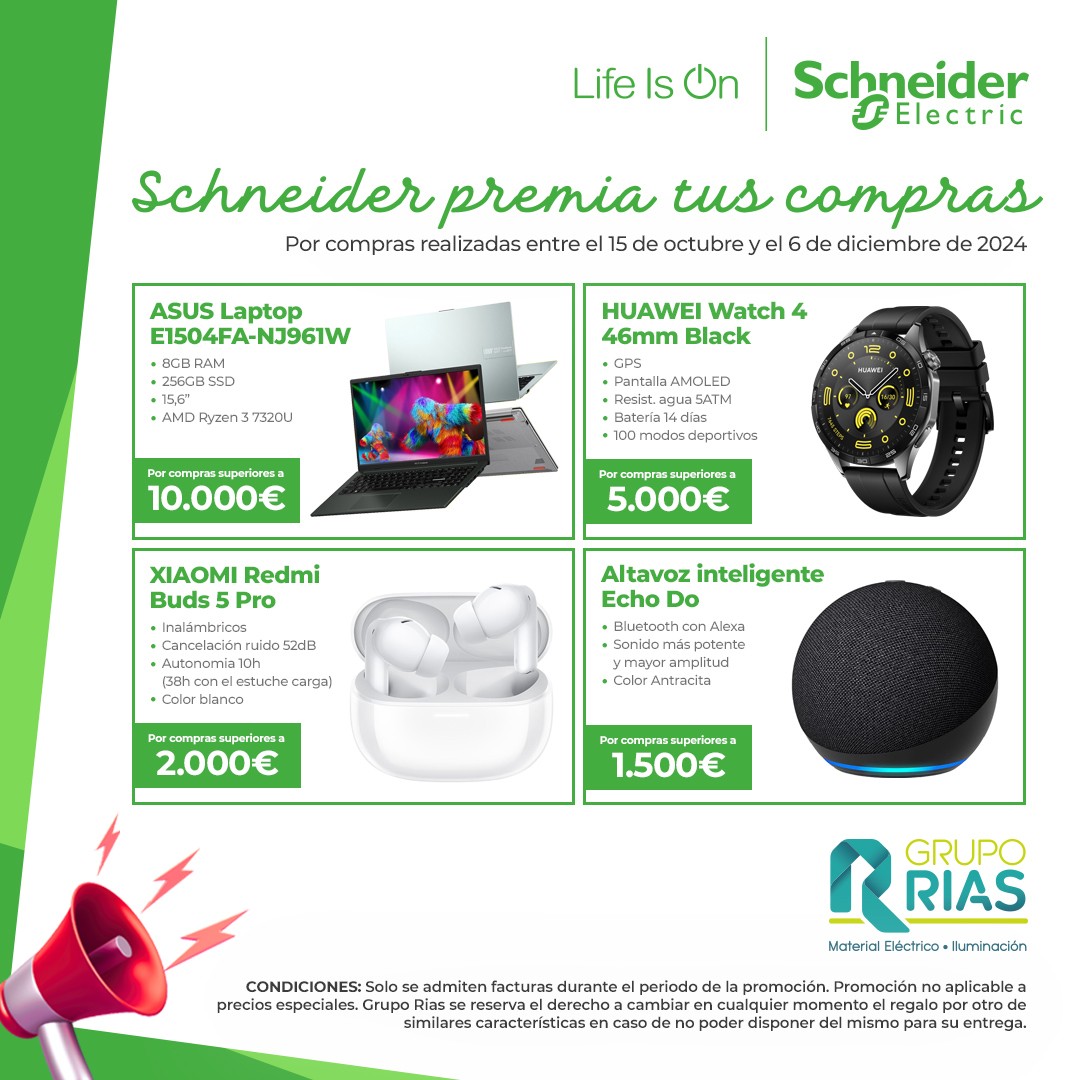 Schneider premia tus compras